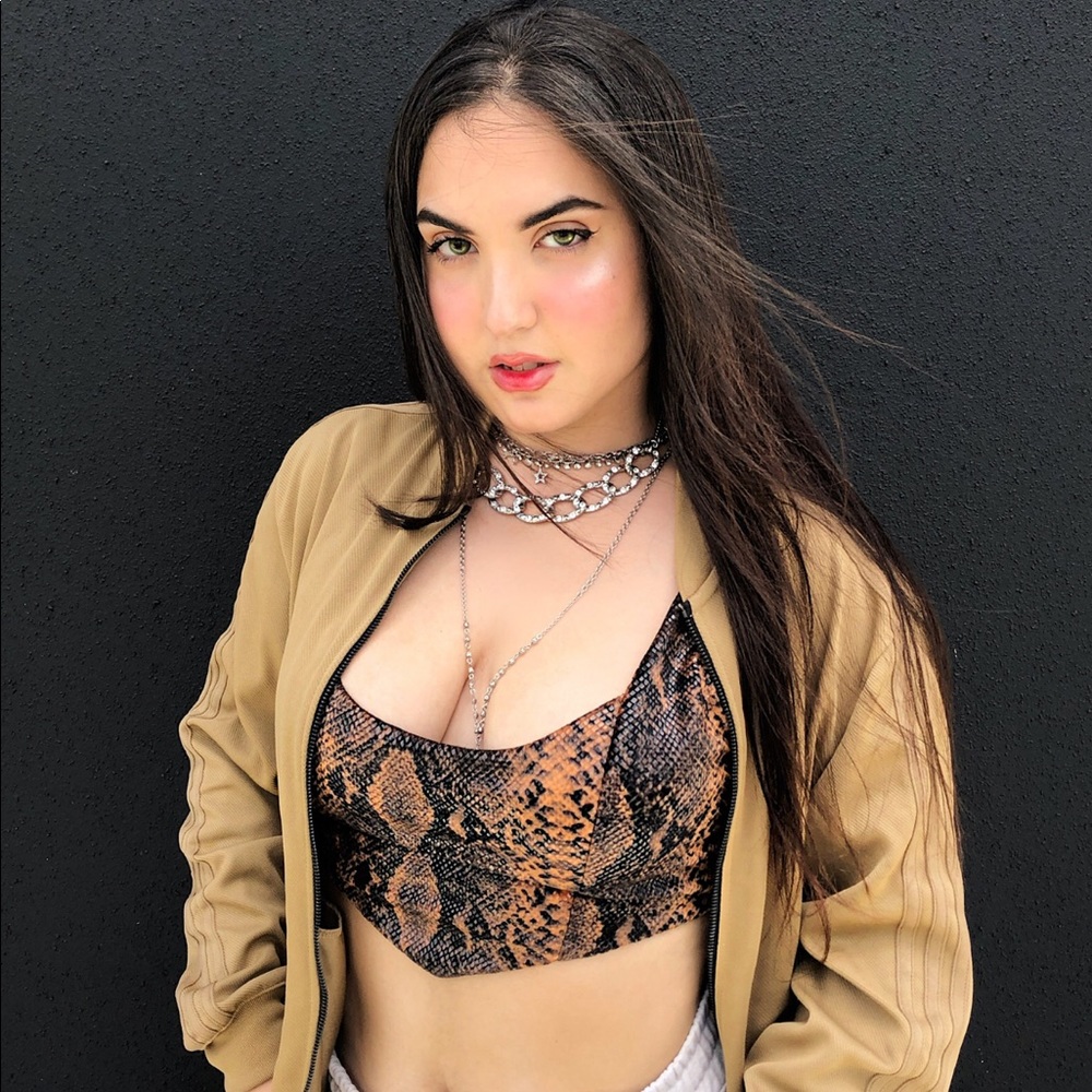 TIGER MIST SNAKESKIN CROP TOP